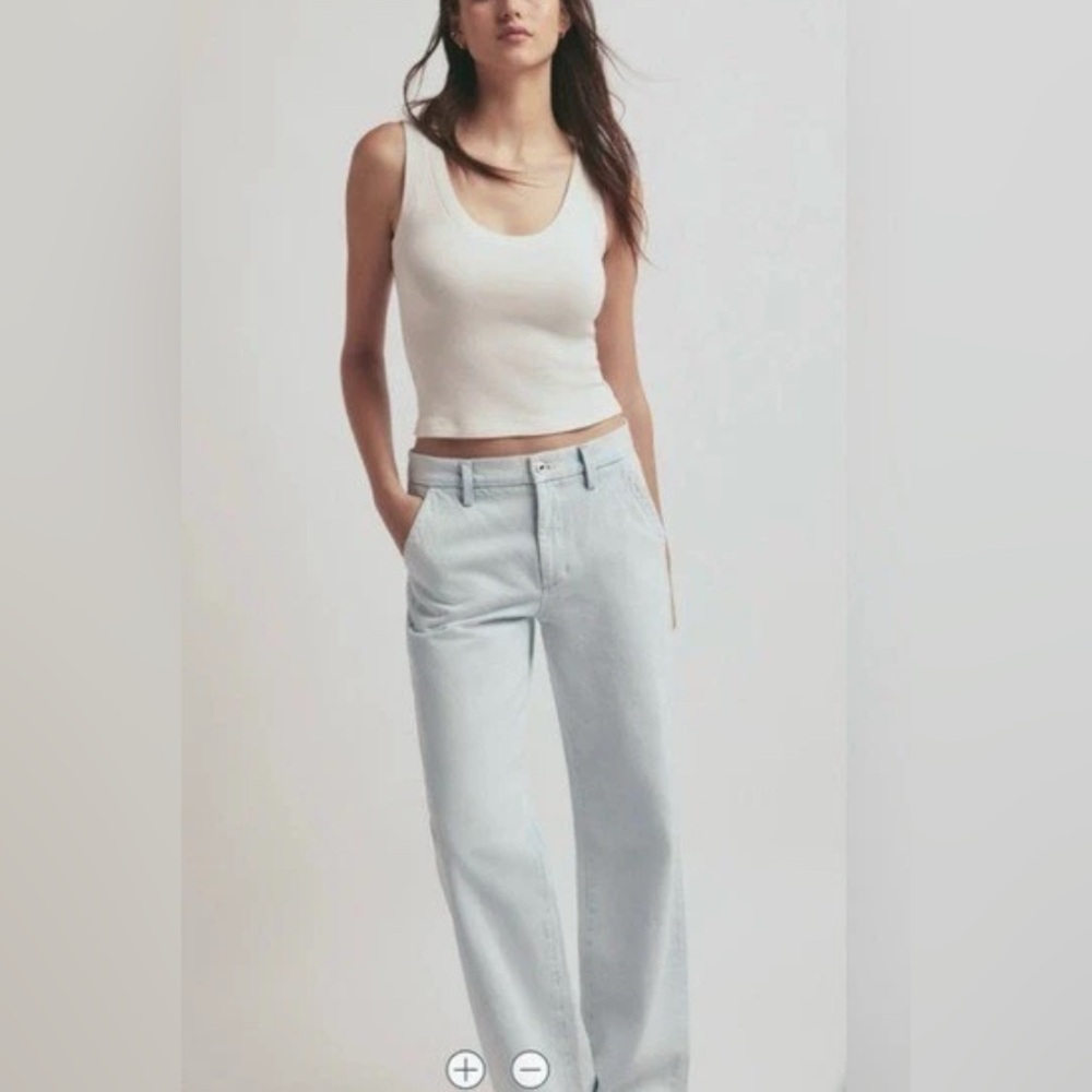 New Favorite Daughter The Taylor low rise light blue trouser Jeans 25